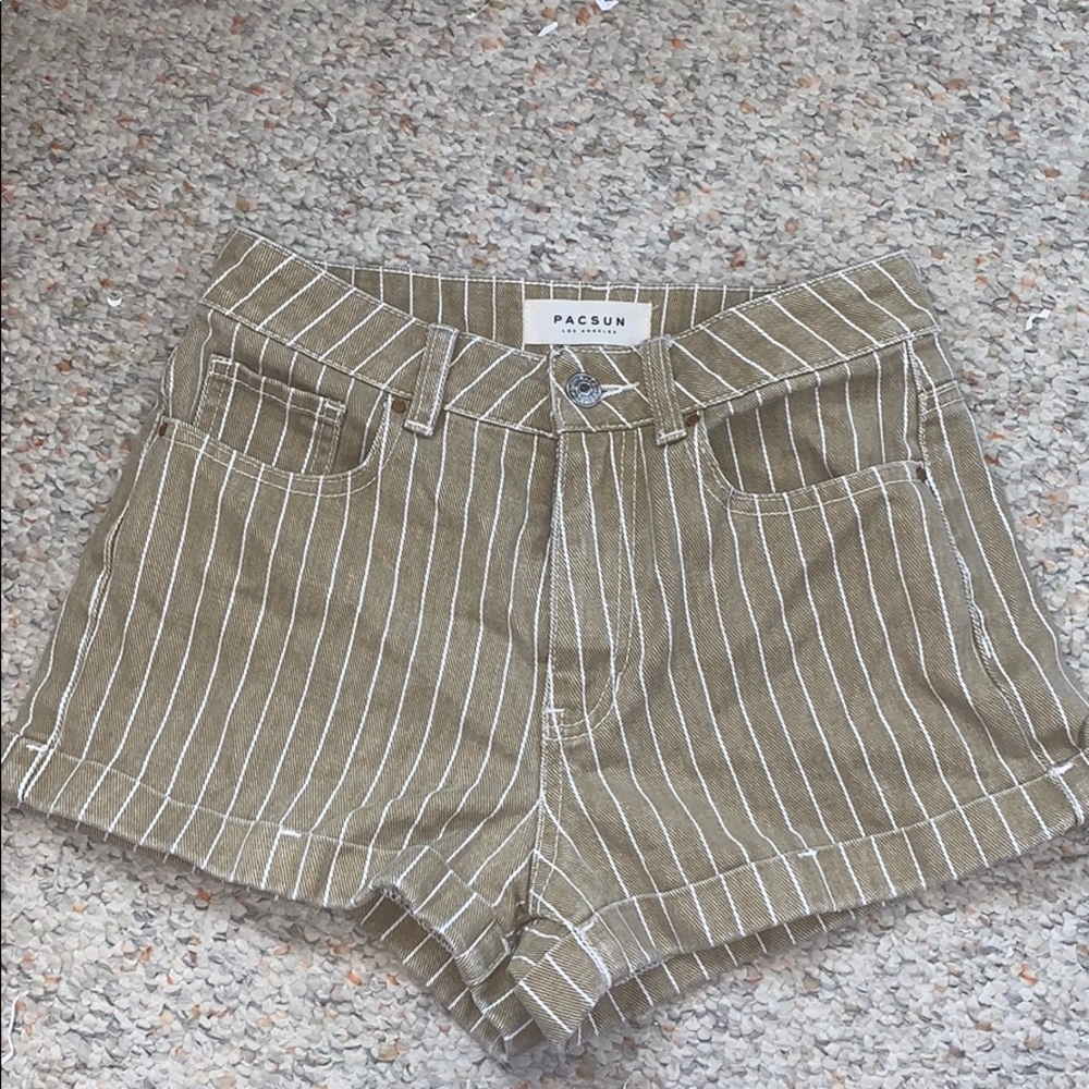 Pacsun stripped jean shorts